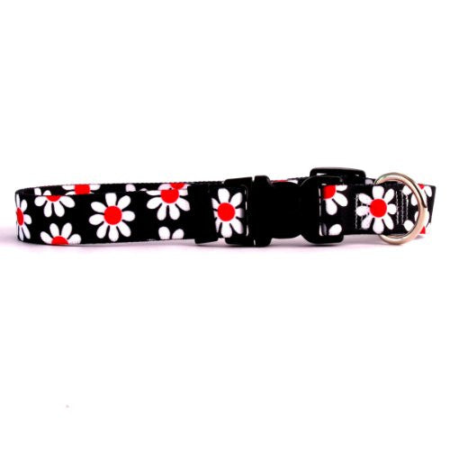 Black Daisy Collection - Pet Collar, X-Small