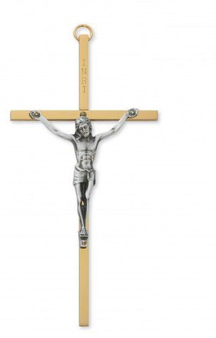 6" BRASS CRUCIFIX