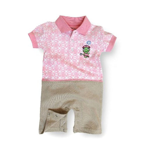 Bermuda Romper, Girls, Pink, 12 months