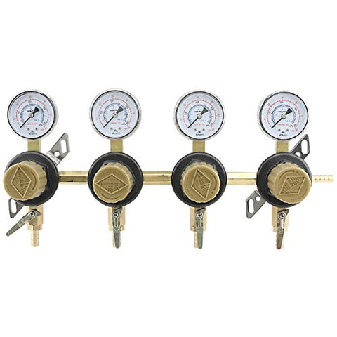 4 Body Taprite Secondary Regulator with 1/4 MFL on Outlet Valve and 5/16 Barb on Inlet Valve