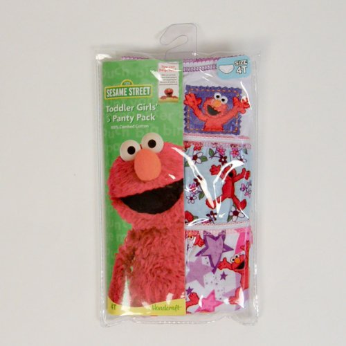 Sesame Street Elmo Girl Undewear Panty -2T/3T - 3 count