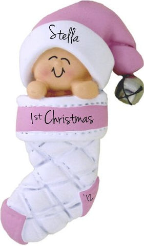 Baby in Stocking: Pink