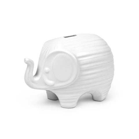Elephant Bank - White 8"x5.75"