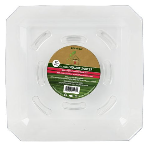 PLASTEC SQR08 SQUARE RECYCLED SAUCER 8"