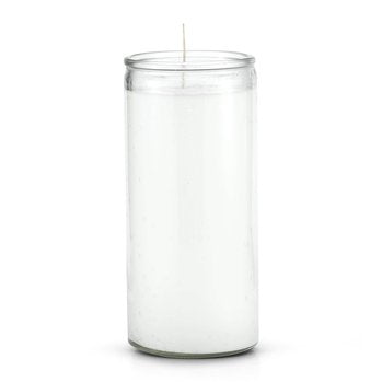 Candle 14Day Plain White, 9 Inches Tall, 4 Inches Wide