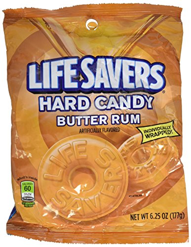 Life Savers Candy Butter Rum Peg Bag 6.25 Oz (Individual)