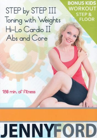 Jenny Ford Step By Step III, Toning with Weights, Hi Lo Cardio II, Abs and Core (DVD)
