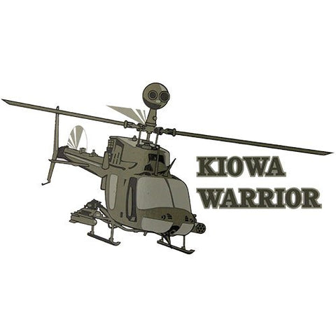 Kiowa Warrior Helicopter 5.25"x2.75" Decal
