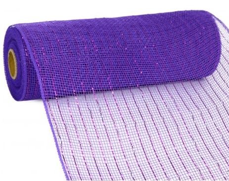 10"X10yd Metallic Mesh -  Purple W/Purple Foil