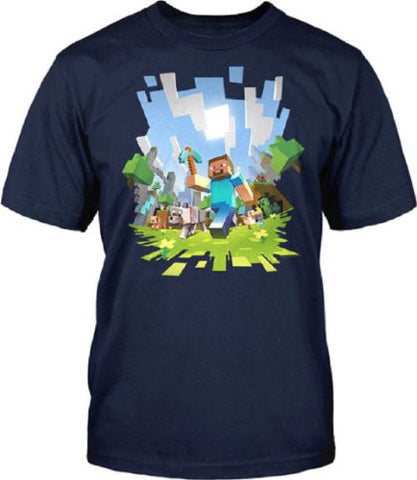 Minecraft Adventure Youth Tee Navy Youth X-Small