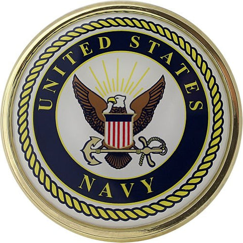 Navy Chrome Auto Emblem (Seal)