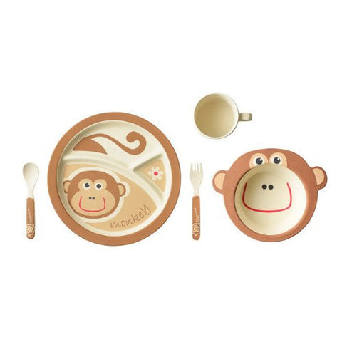 Monty The Monkey 5 Pcs. Kids Dinnerware Set