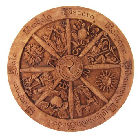 Wheel Of The Year Plaque Wood 11 3/4"H x 11 3/4"W x 7/8"D