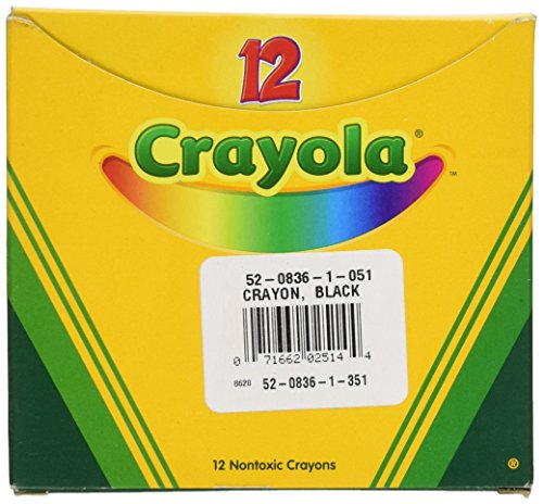 Bulk Crayons, Regular Size - Black, 12 ct.