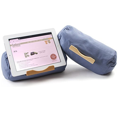 Lap Log Classic - iPad Stand / Touchscreen Tablet Holder - Good for Reading in Bed - Top Rated on Amazon - Made in USA - Ocean Grey