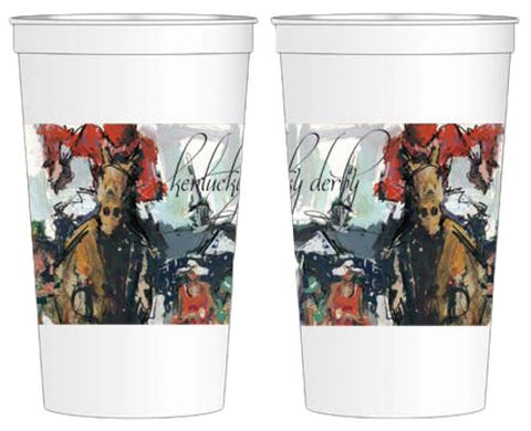 Kentucky Derby Artwork Beverage Cups - Pkg