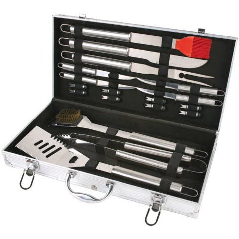 18 pcs BBQ set in blow metal case
