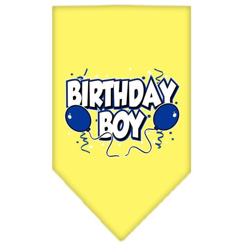 Birthday Boy Screen Print Bandana - Yellow, Small
