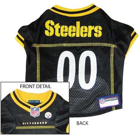 Pittsburgh Steelers - NFL Dog Jerseys, black w/ yellow trim, medium