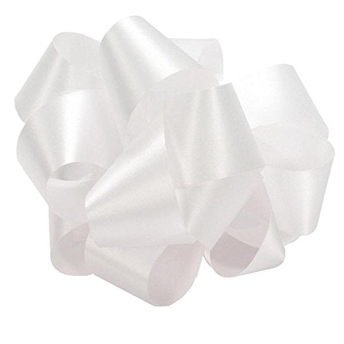 100 Yards #3 White Floral Ribbon