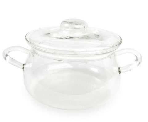 1.5 Quartz Bean Pot w/ Glass Lid