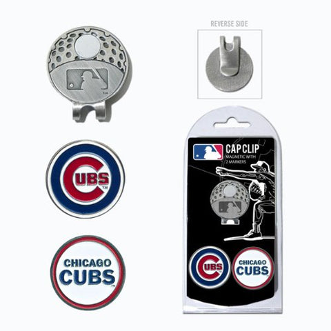 MLB Hat Clips With 2 Golf Ball Markers - Chicago Cubs