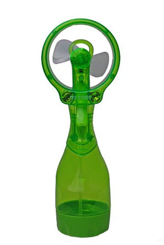 O2Cool Deluxe Misting Fan, Transparent Green