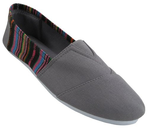 Wholesale Women's Canvas Shoes - Grey, Size 7