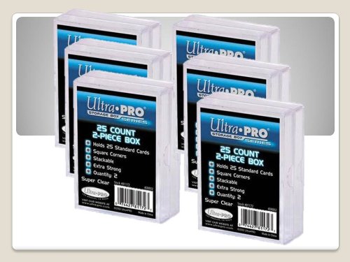 2-Piece 25 Count Clear Card Storage Box, 2 Pack