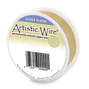 Artistic Wire, 20 Gauge (.81 mm), Silver Plated, Gold Color, 1/4 lb (.11 kg), 78.8 ft (24m)