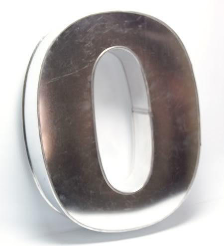 Small Number Zero Cake Tin 10" x8" x2.5" (approximate)