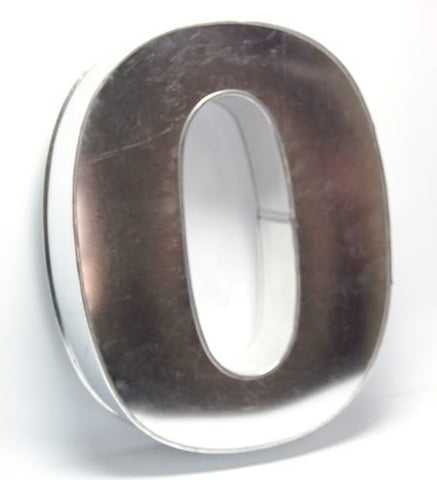 Small Number Zero Cake Tin 10" x8" x2.5" (approximate)