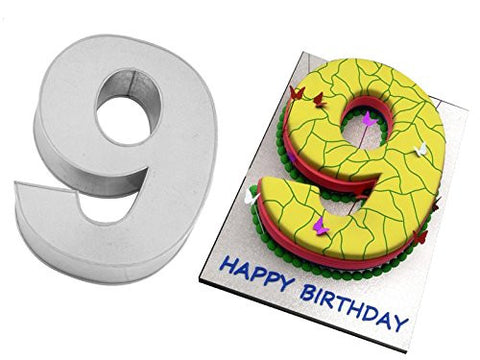 Small Number Nine Cake Tin 10" x8" x2.5" (approximate)