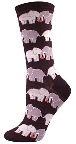 Women's Elephant Love Socks, Black