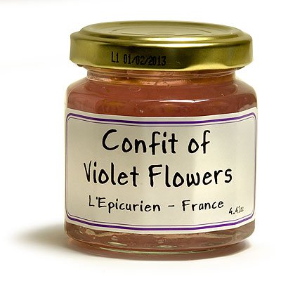 L'Epicurien Violet Flowers Confit, 4.4 oz