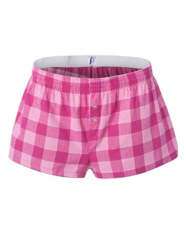Flannel Bitty Boxer - Bubblegum, Medium