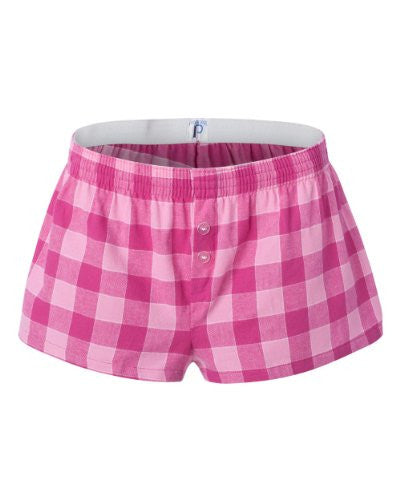 Flannel Bitty Boxer - Bubblegum, X-Large