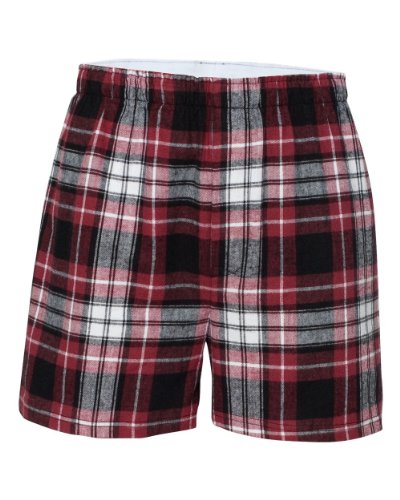 Classic Flannel Boxer - Garnet/Black, Small