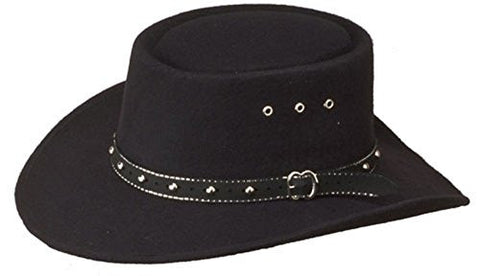 Black Faux Felt Gambler Hat One Size Fits All Kids
