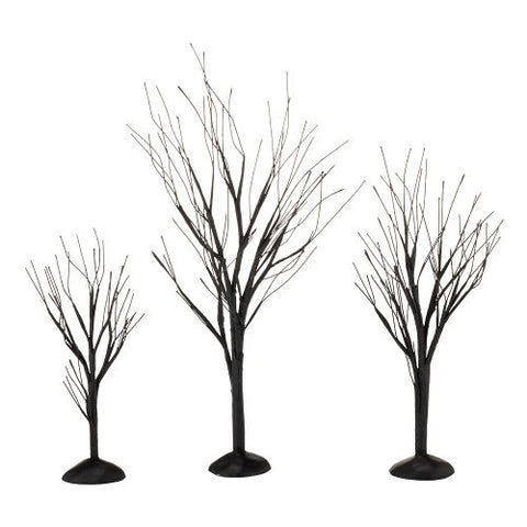 Department 56 Black Bare Branch Trees, Set of 3