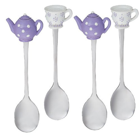 Teapots & Teacups Spoon Set of 4