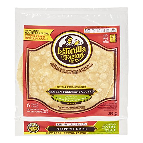 LA TORTILLA FACTORY Smart & Delicious 100 Calorie Tortillas Ivory Teff, WF GF, 6Ct 13.96 OZ