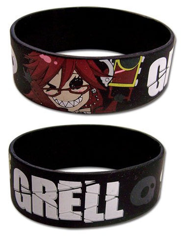 Black Butler Grell PVC Wristband