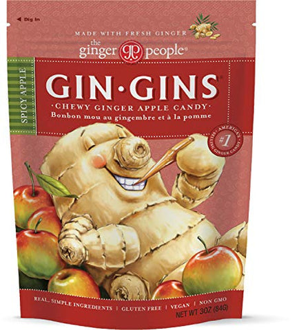 Ginger People Spicy Apple Ginger Chews, 3 oz