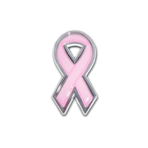 Pink Ribbon Chrome Emblem