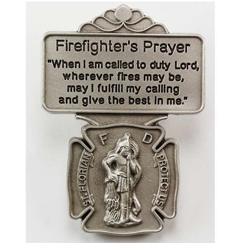 FIREFIGHTER PRAYER VISOR CLIP