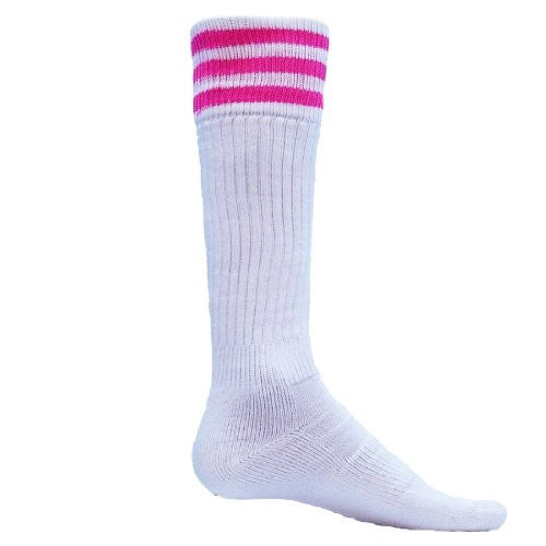 Mach 3 - Three Striped Nylon Athletic Performance Socks