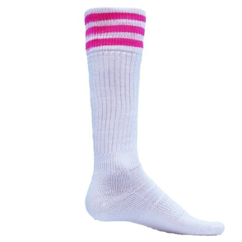 Mach 3 - Three Striped Nylon Athletic Performance Socks