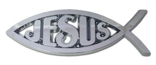 Christian Fish Chrome Auto Emblem (JESUS)