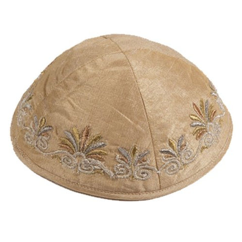 Kippah - Embroidered - Oriental Gold